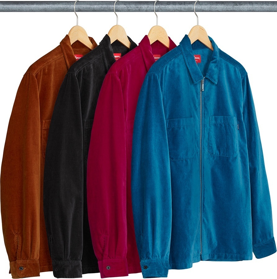 Velvet Zip Up Shirt